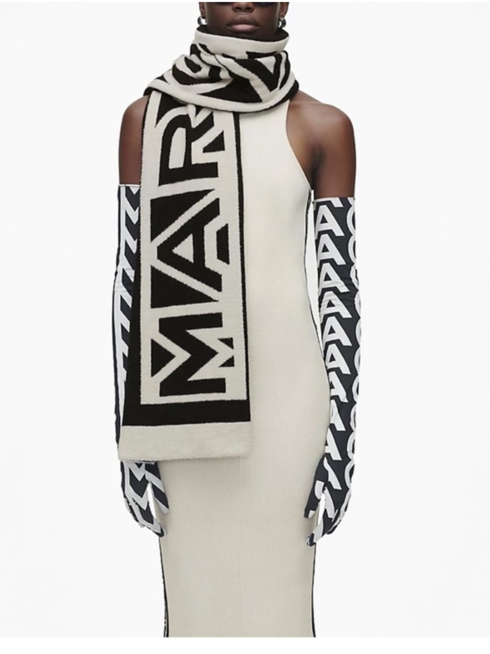 Marc Jacobs The Flock Logo Scarf